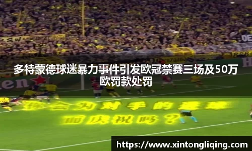 多特蒙德球迷暴力事件引发欧冠禁赛三场及50万欧罚款处罚